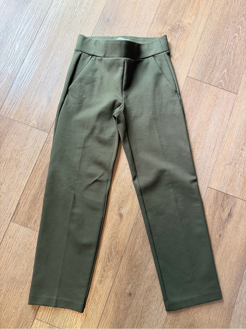 LOFT Olive Green Straight-Leg Ponte Pants